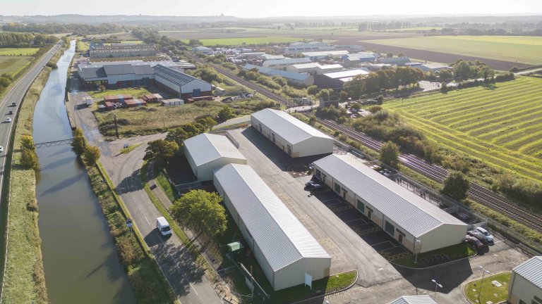 Chris Vaughan Photography - drone images | An aerial view of new commercial units.