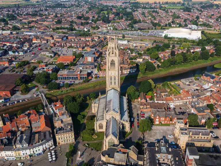 Chris Vaughan Photography - drone images | An aerial image of Boston Stump.