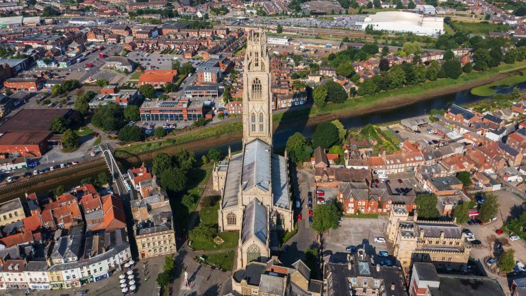 Chris Vaughan Photography - drone images | An aerial image of Boston Stump.