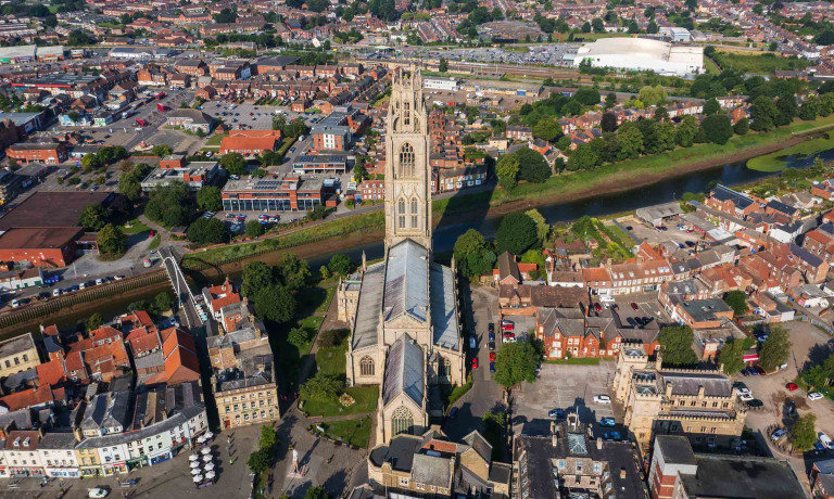 Chris Vaughan Photography - drone images | An aerial image of Boston Stump.