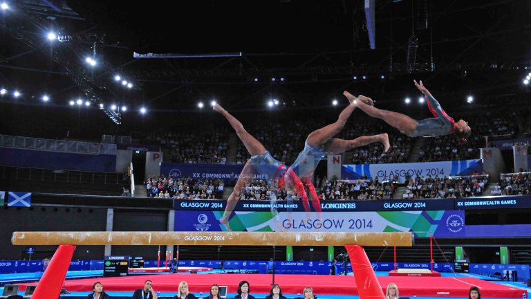 Chris Vaughan Photography - Sports images | A multiple exposure of a gymnast during their routine.