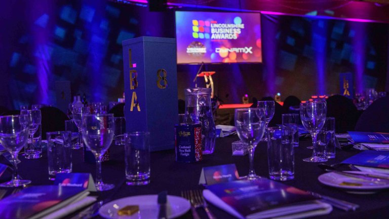 The Lincolnshire Showground set up ready for the awards.