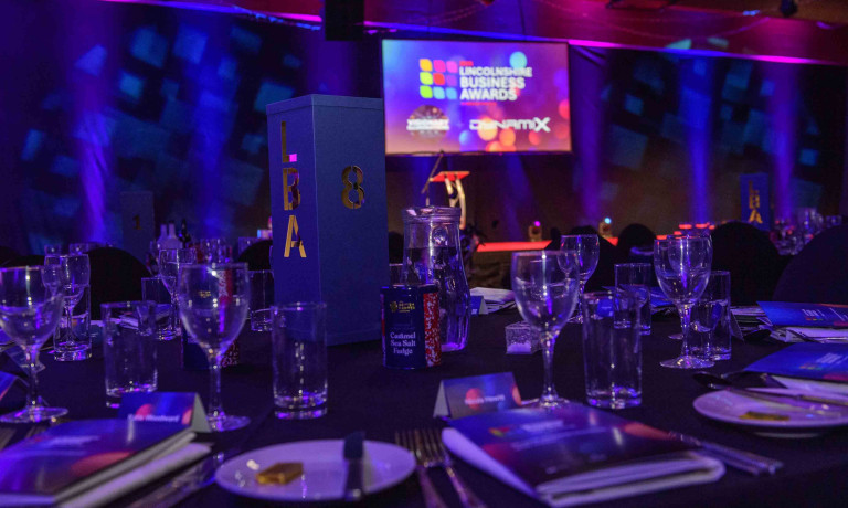 The Lincolnshire Showground set up ready for the awards.