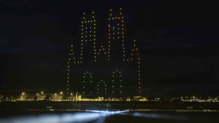 An image of Lincoln Cathedral created by drones.