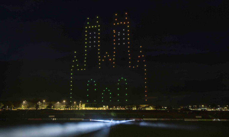 An image of Lincoln Cathedral created by drones.