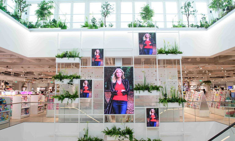 Chris Vaughan Photography - commercial photography | A digital wall display in a department store.