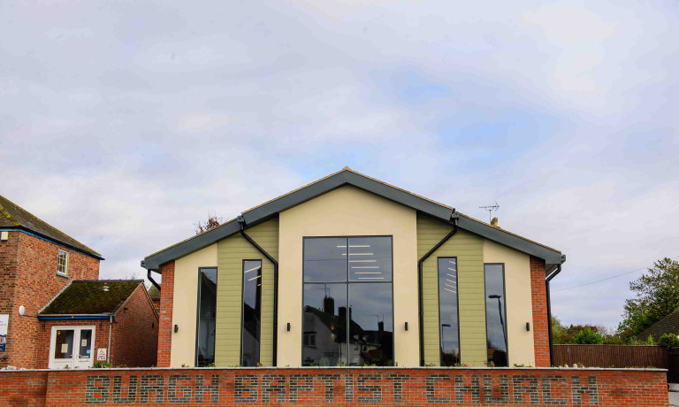 Chris Vaughan Photography - commercial images | The outside of a new build Baptist Church.