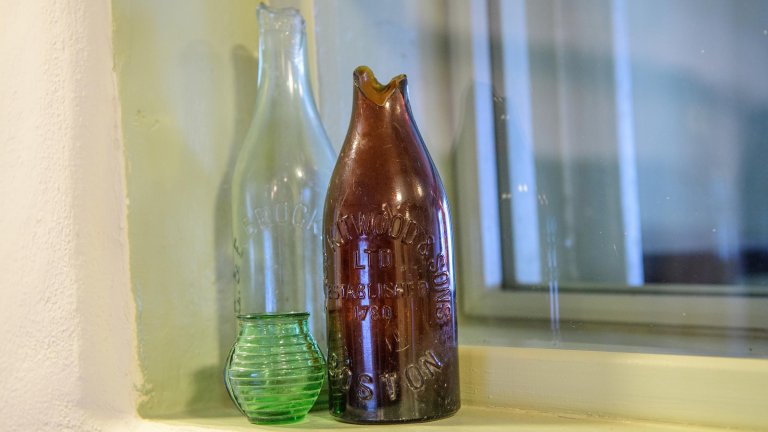 Old bottles found during the renovation of the Old Kings Head.
