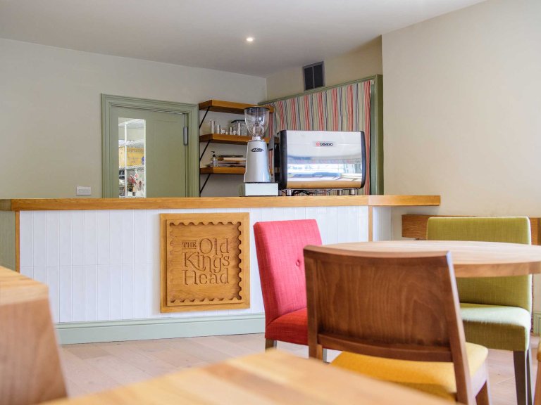 The refurbished cafe/dining area at the Old Kings Head.